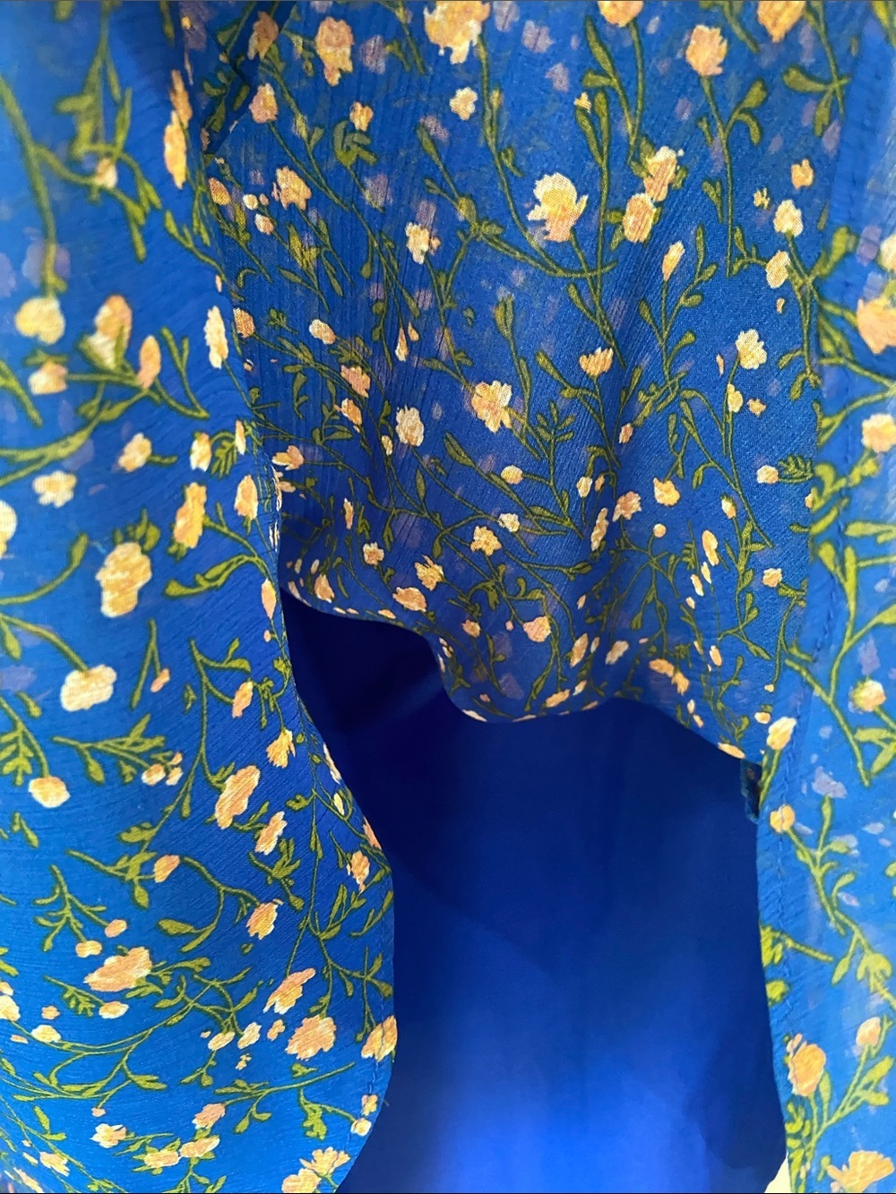 Charles Henry Royal Blue Floral Dress - Picture 5 of 7